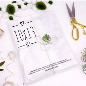 25 PACK- 10X13 CLEAR SUFFOCATION WARNING POLY MAILERS